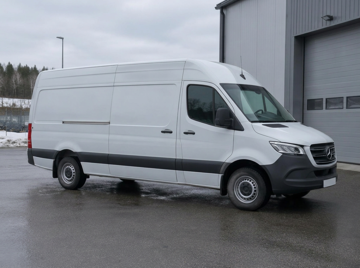 Mercedes-Benz Sprinter parkerad utomhus